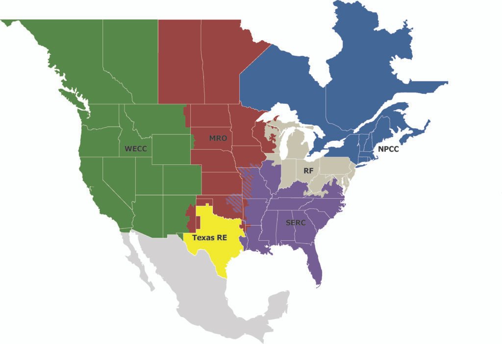 NERC Regions Map at GO-IBR.com