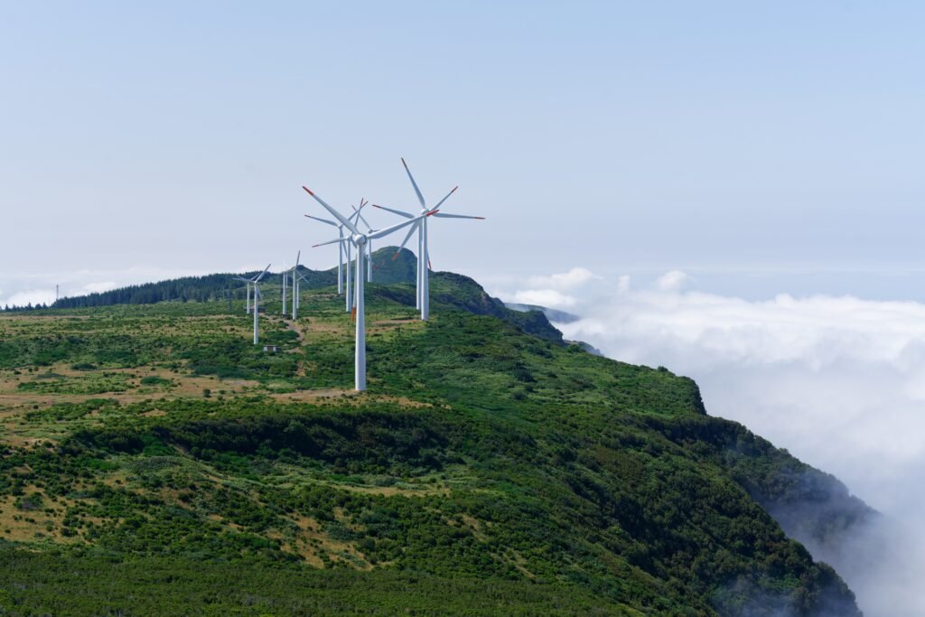 Image of wind turbines on a mountain - GO-IBR